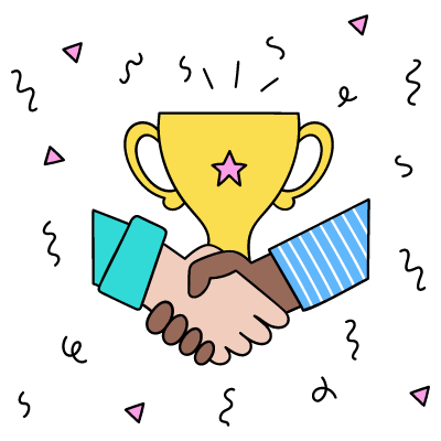 Business deal success illustration