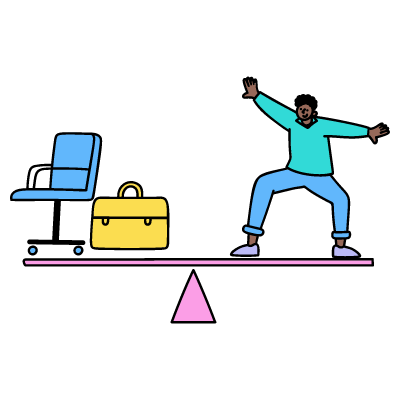 Work-life balance illustration
